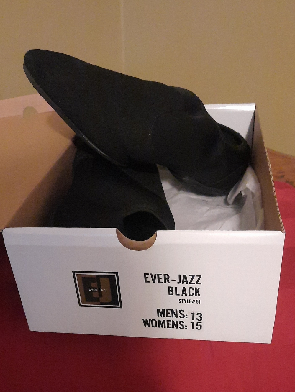 Men's Black Slip-On Jazz Shoes